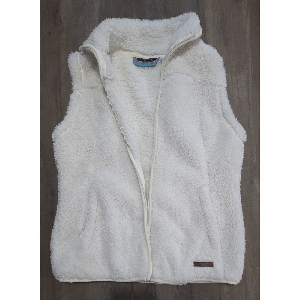 Free Country Faux Fur Vest Cream /Off White / Ivory Women Small Stylish Designer